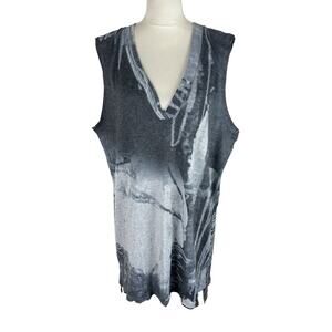 3 Potato Sleeveless Tunic Dress Art to Wear Artsy V-Neck Lagenlook Size M/L NEW